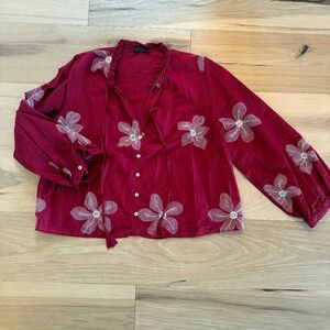 RED/RASPBERRY COLOURED BLOUSE